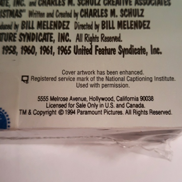 Sealed Charlie Brown Christmas VHS tape - Picture 6 of 7